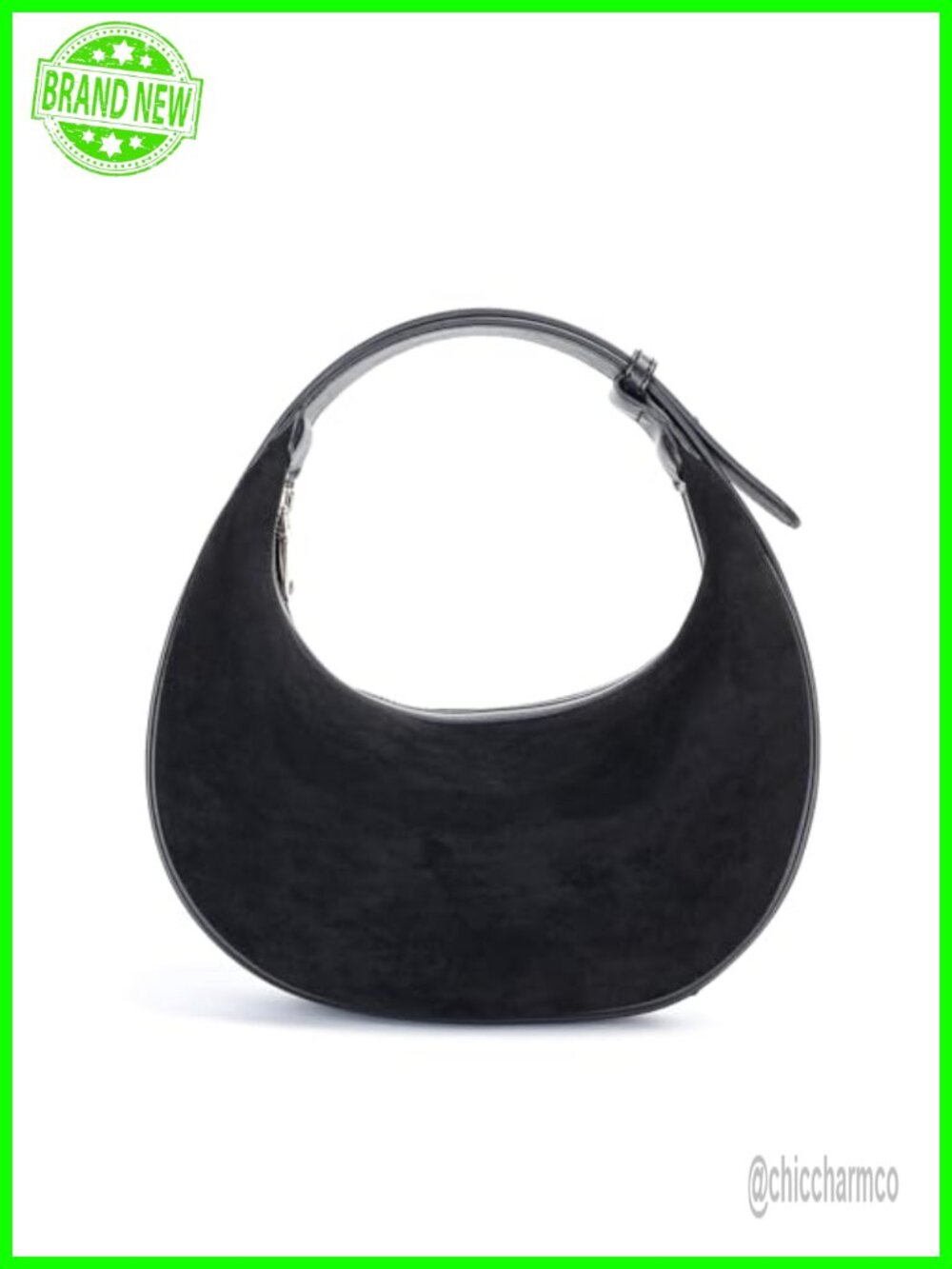 Suede Leather Hobo Shoulder Crossbody Bag for Women